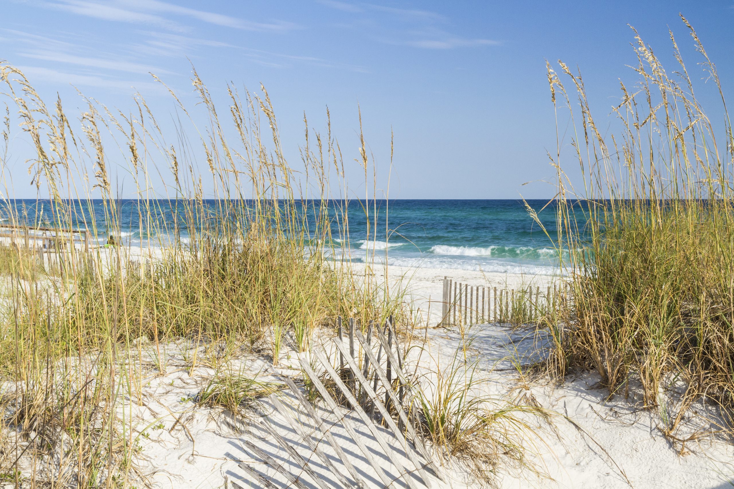 white sand beach in pensacola beach florida, one of the best weekend getaways from houston texas