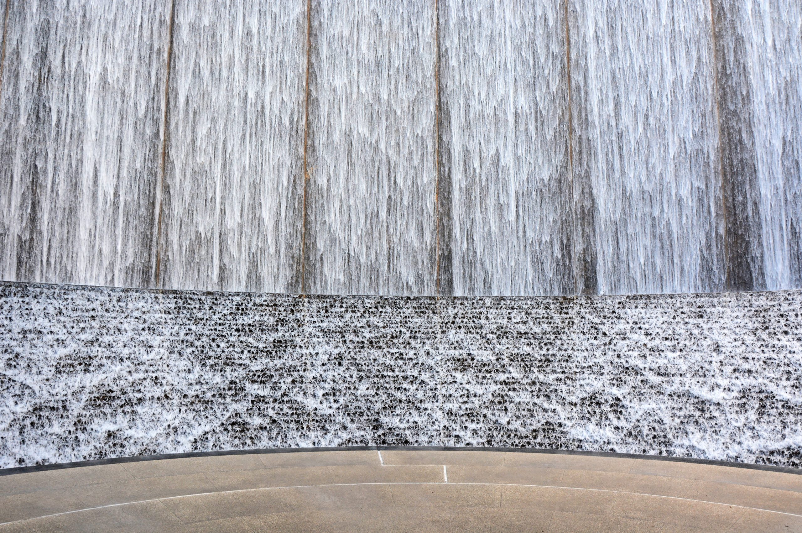 houston waterfall as seen dead on, one of the best waterfalls in houston tx