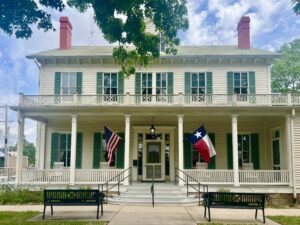 front facade of maplecroft at starr family state historic site, one of the best things to do in marshall texas