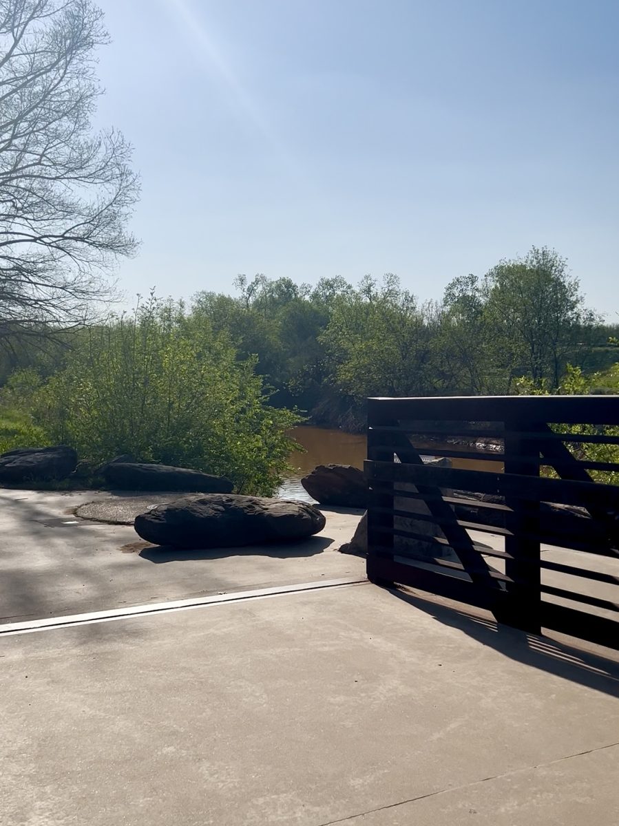 wichita river trail in wichita falls texas with wichita river in the background